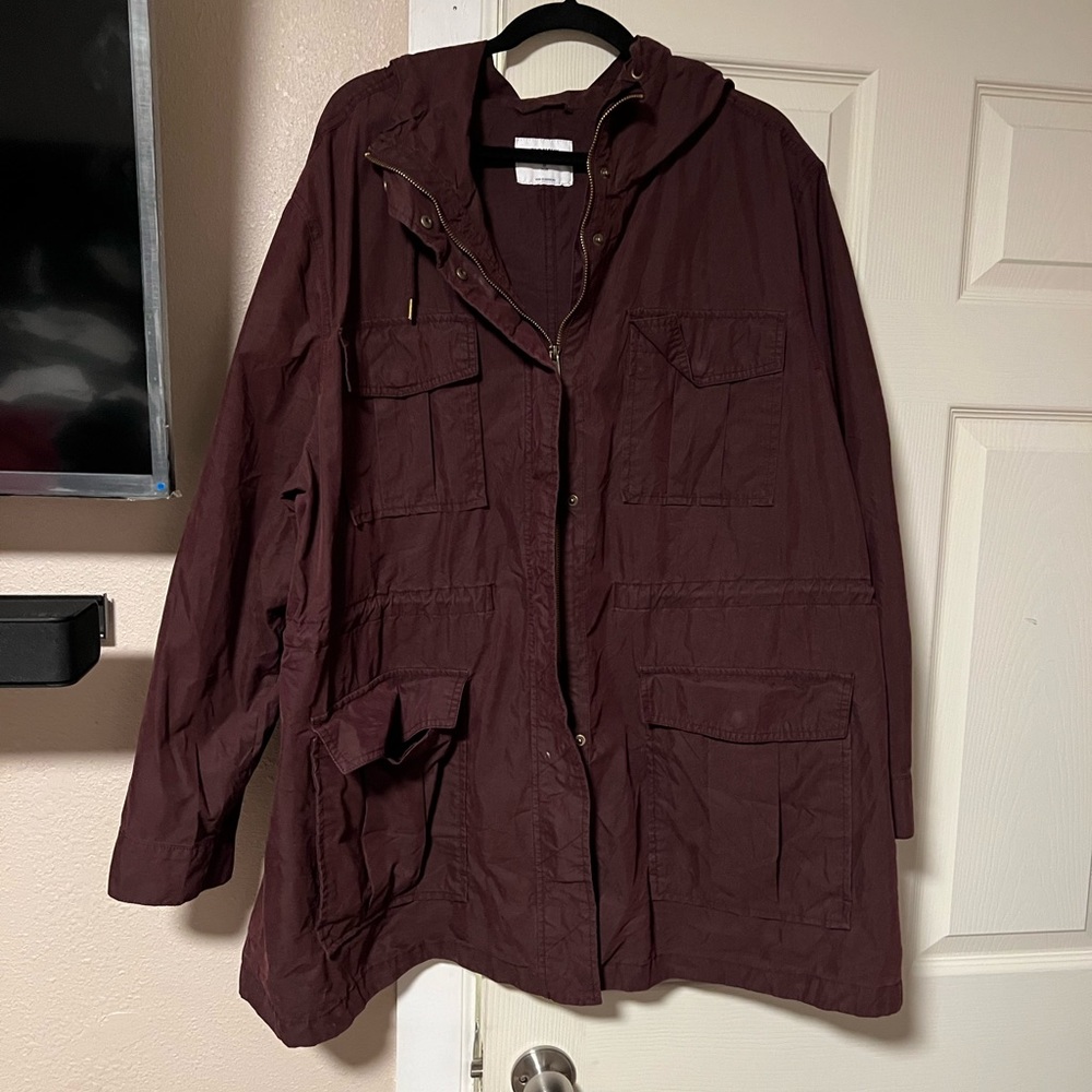 Plus size maroon jacket